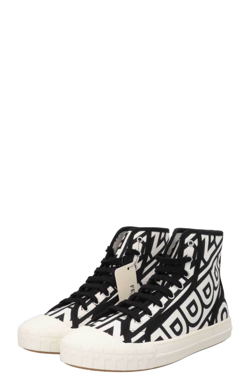 FENDI Sneak In High Top Sneaker White Black