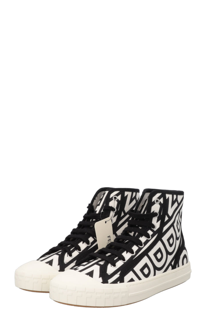 FENDI Sneak In High Top Sneaker White Black