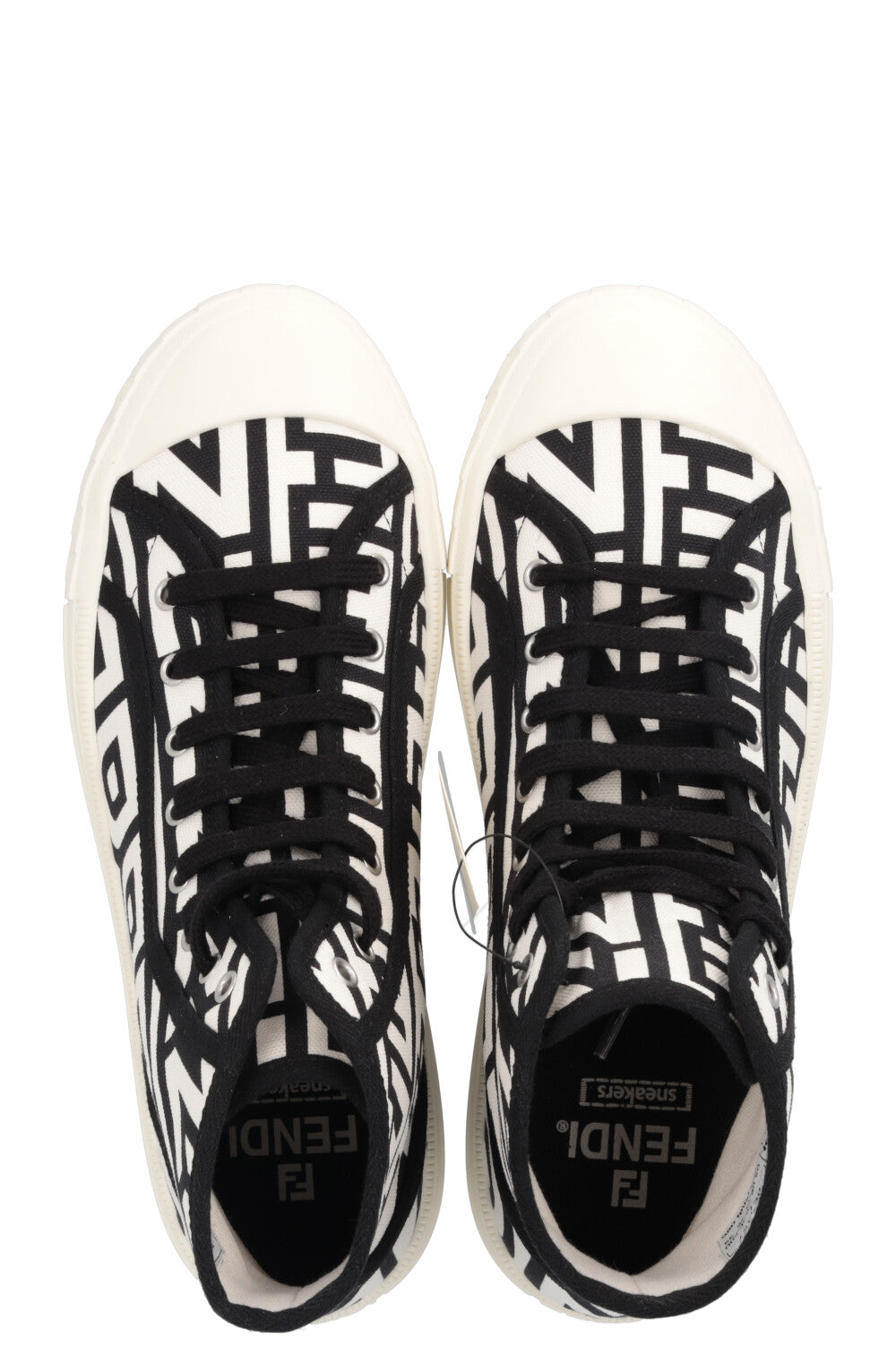 FENDI Sneak In High Top Sneaker White Black