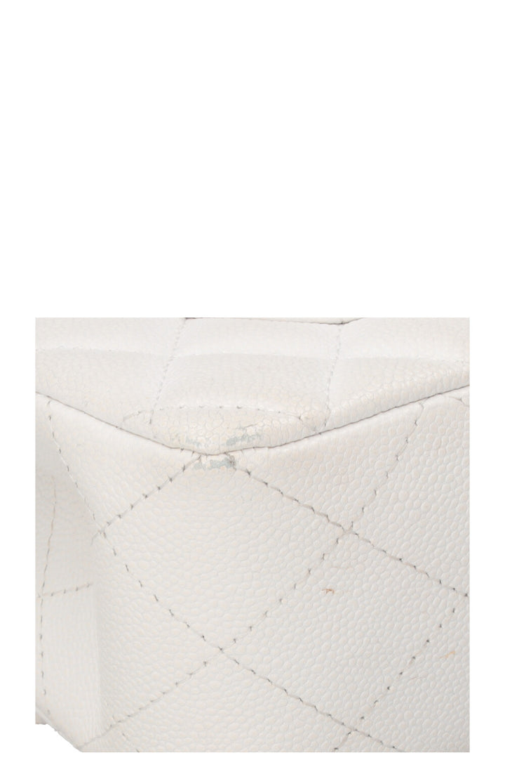 CHANEL Small Double Flap Caviar White