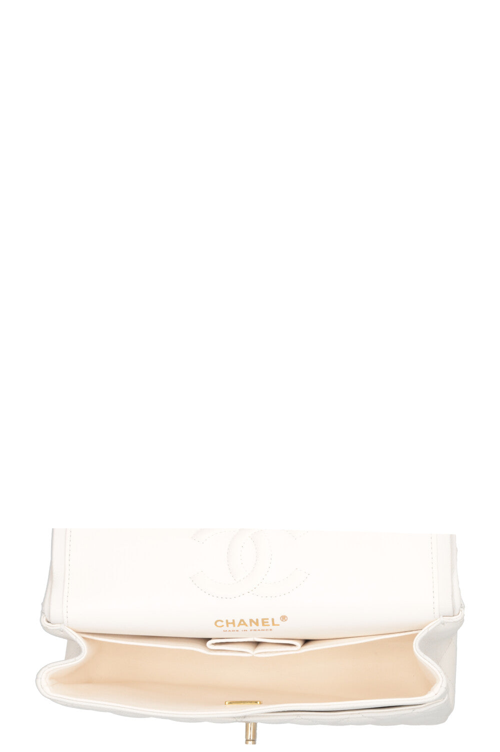CHANEL Small Double Flap Caviar White