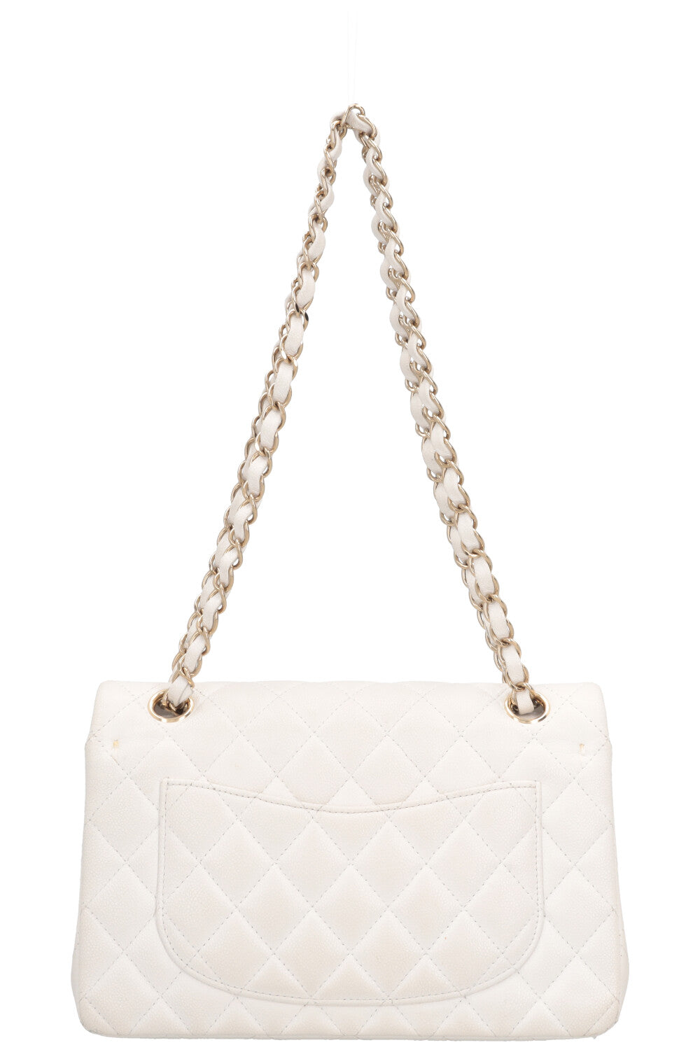 CHANEL Small Double Flap Caviar White