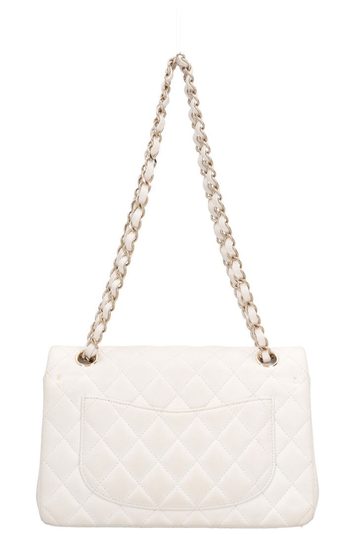 CHANEL Small Double Flap Caviar White