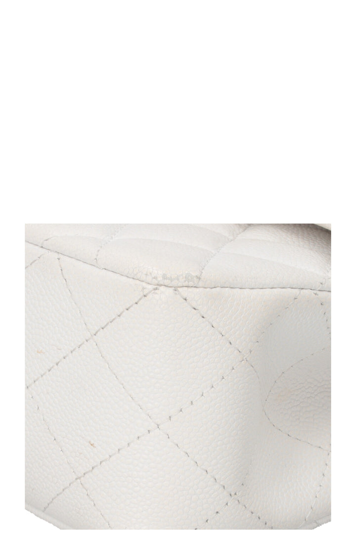 CHANEL Small Double Flap Caviar White