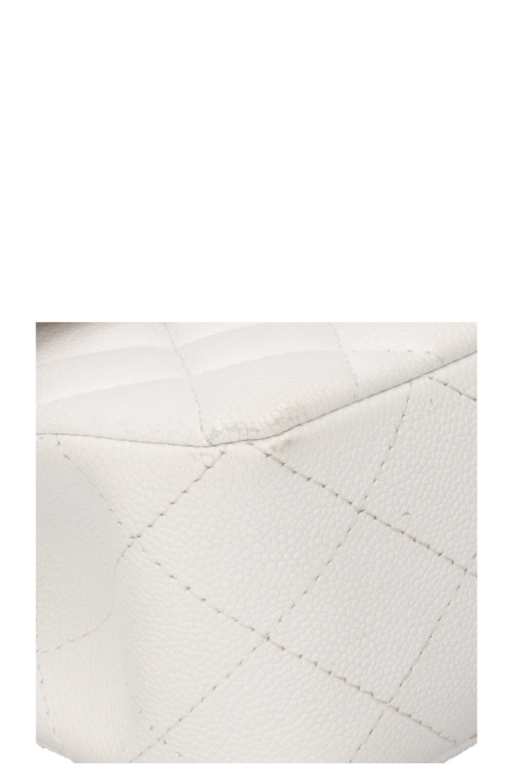 CHANEL Small Double Flap Caviar White
