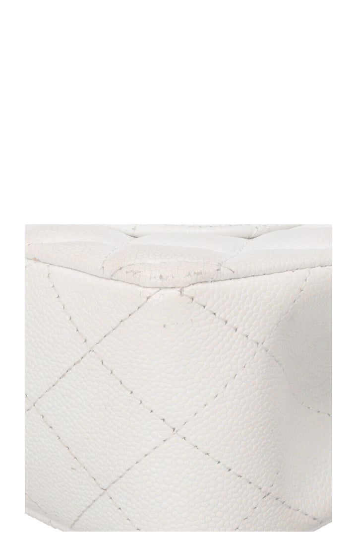 CHANEL Small Double Flap Caviar White
