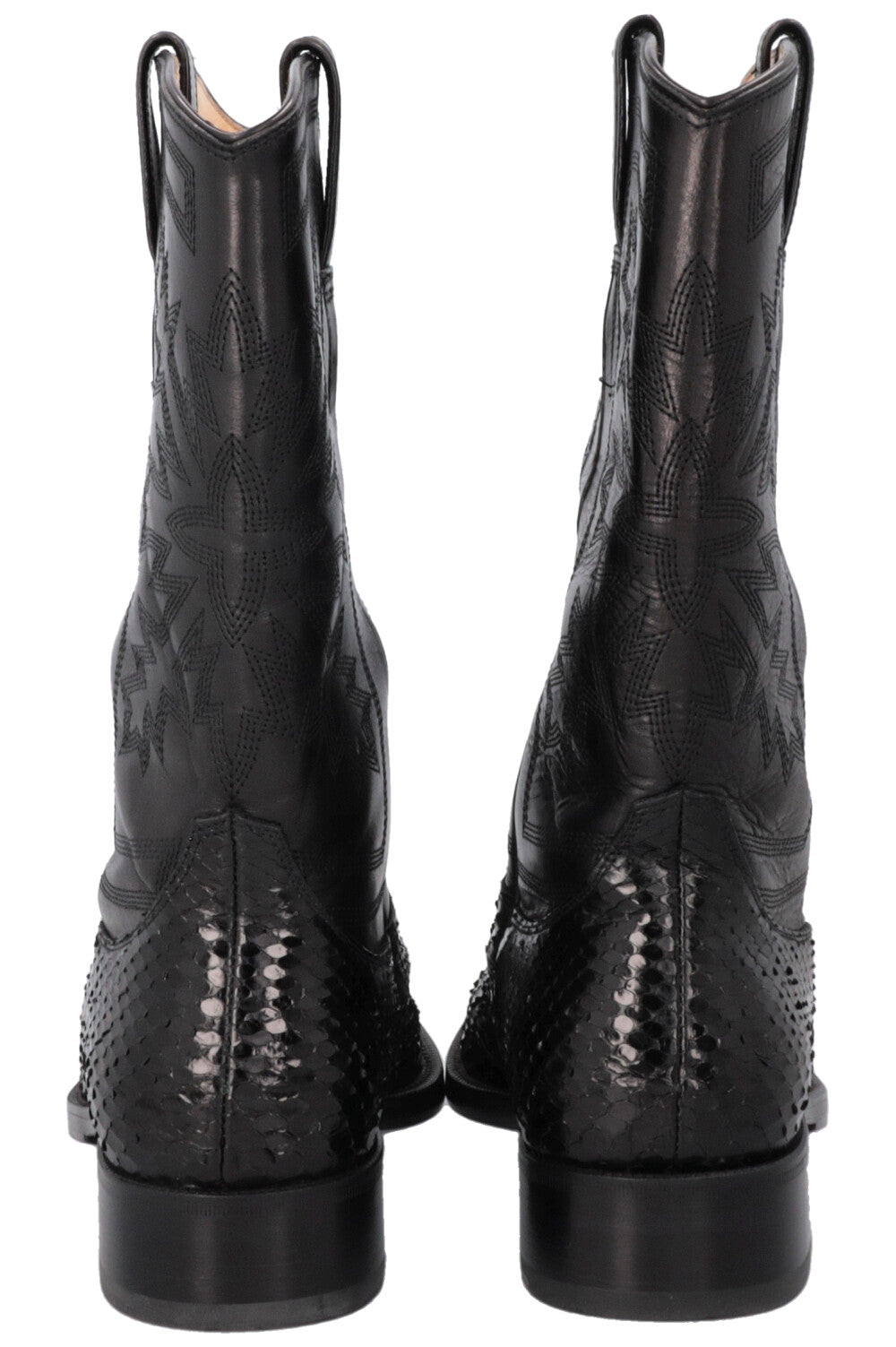 DOLCE&amp;GABBANA Cowboy Boots Python Black