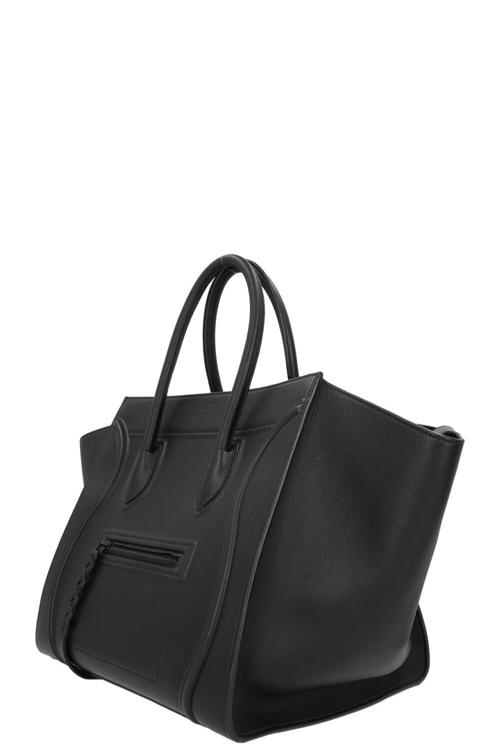 CÉLINE Medium Phantom Luggage Handbag Black