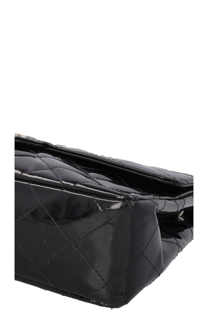 CHANEL Single Flap Bag Patent Black