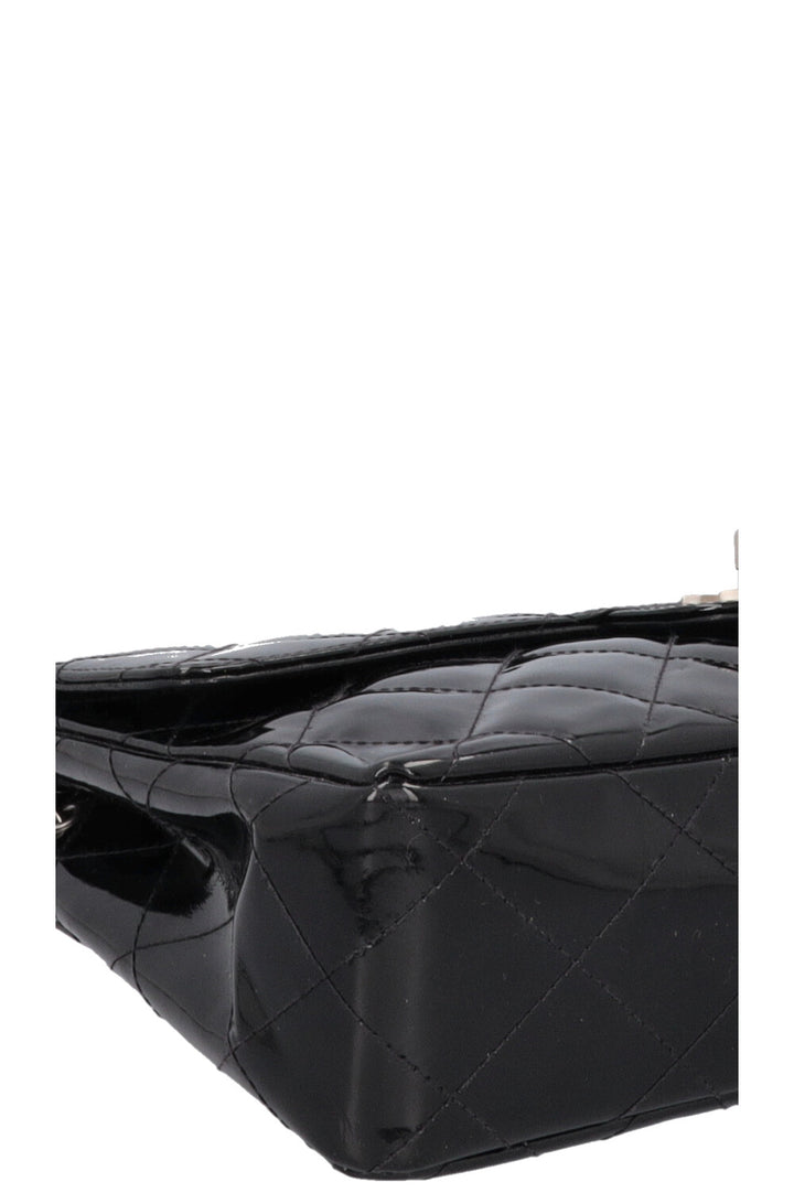 CHANEL Single Flap Bag Patent Black