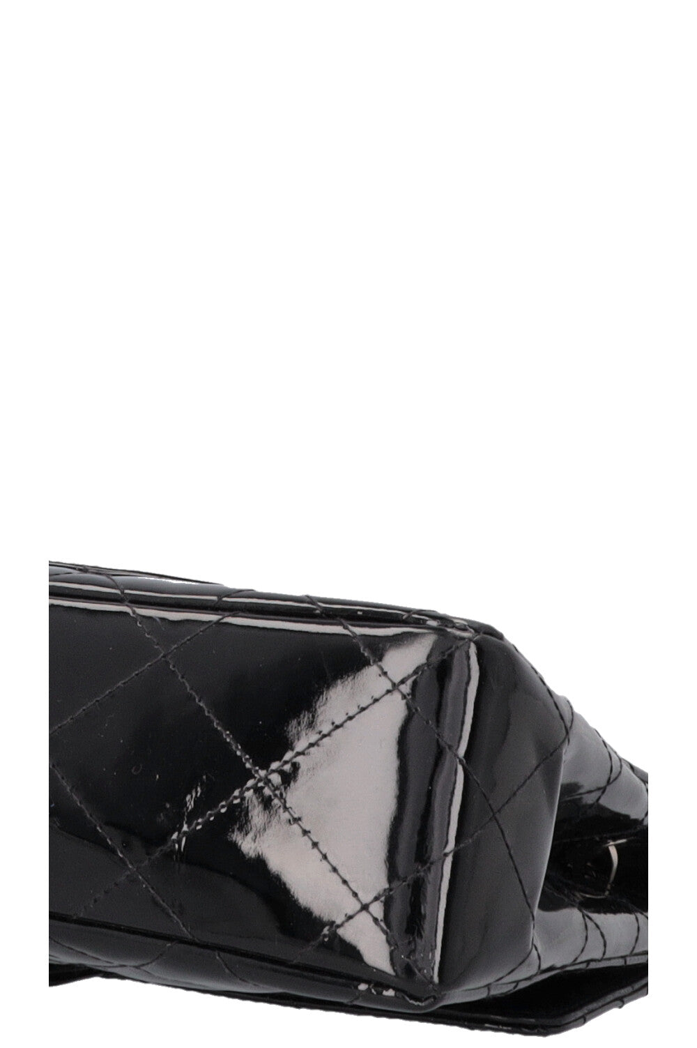 CHANEL Single Flap Bag Patent Black