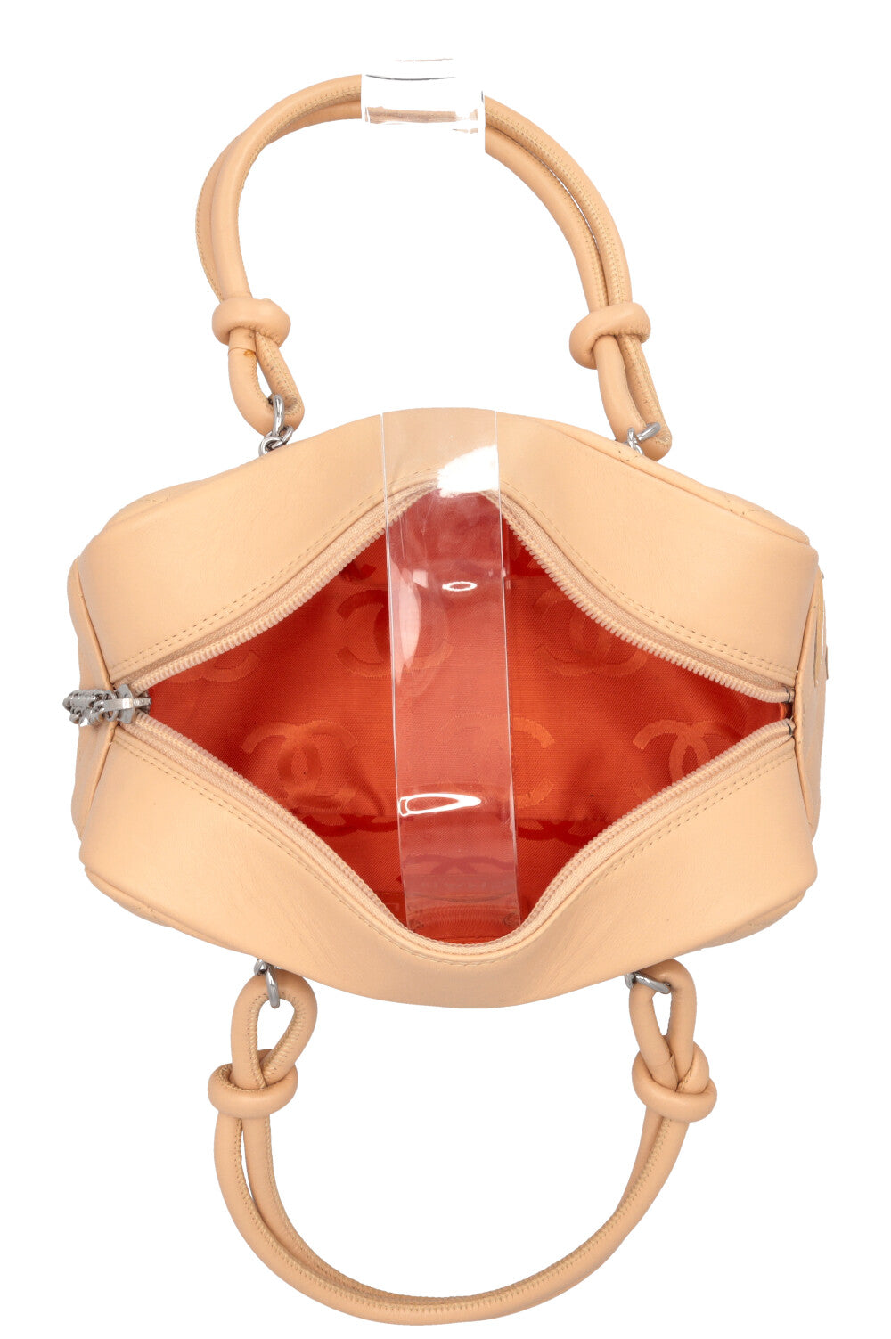 Sac bowling CHANEL Cambon CC petit modèle beige