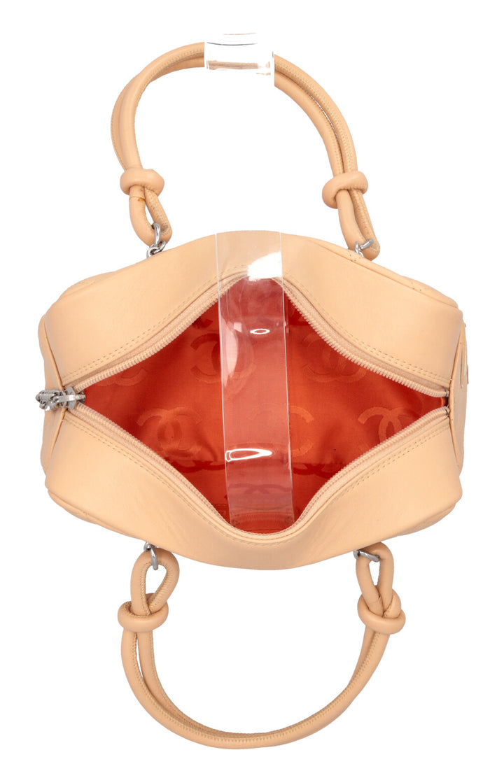 Sac bowling CHANEL Cambon CC petit modèle beige