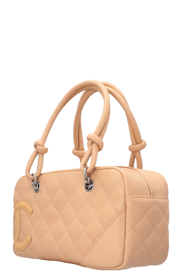 Sac bowling CHANEL Cambon CC petit modèle beige
