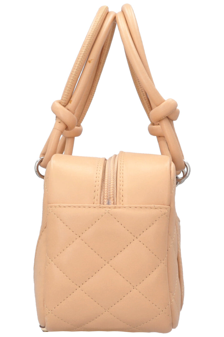 Sac bowling CHANEL Cambon CC petit modèle beige