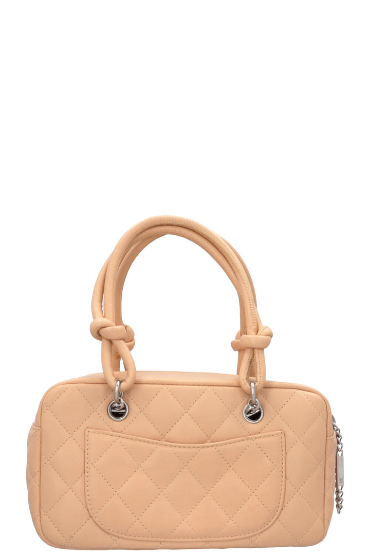 Sac bowling CHANEL Cambon CC petit modèle beige