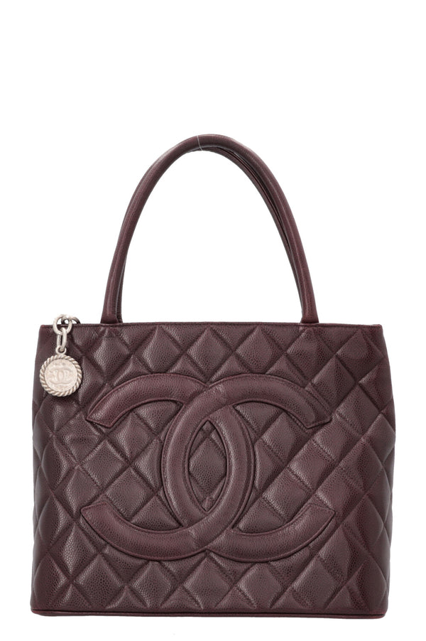 CHANEL Medallion Tote Bag Bordeaux