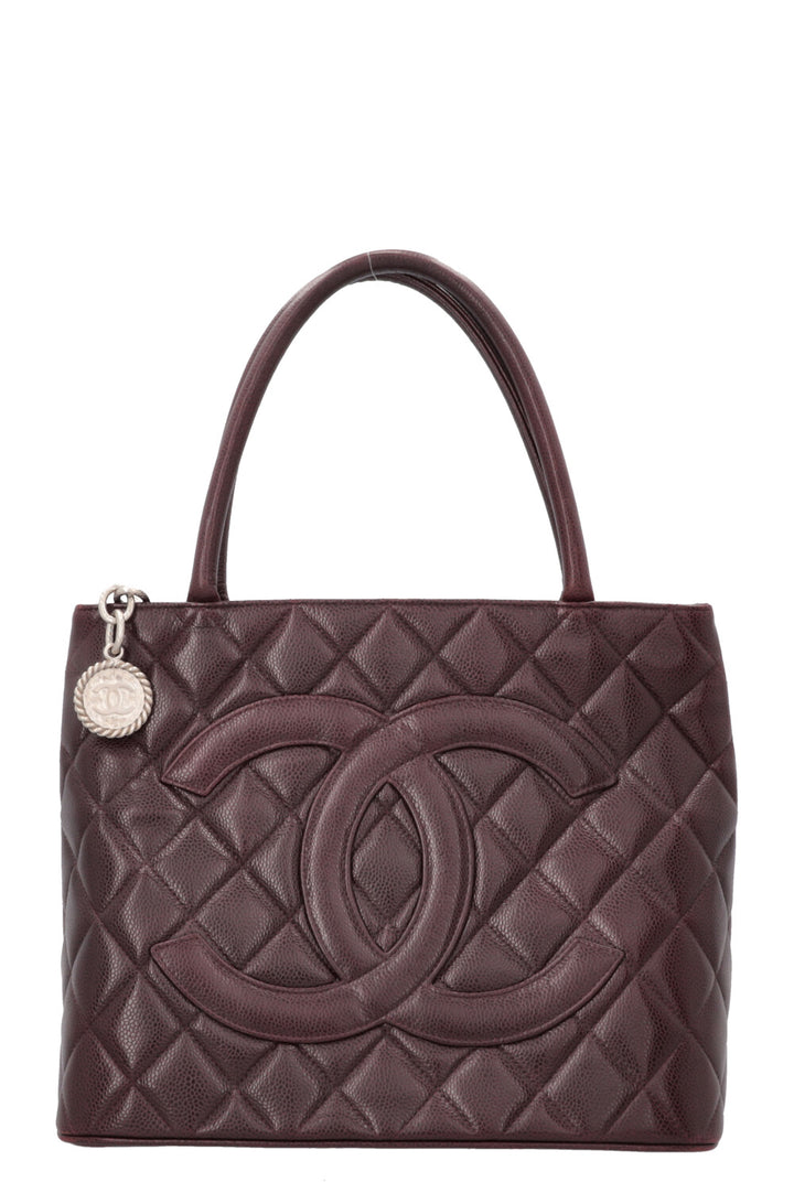 Sac cabas CHANEL Médaillon Bordeaux