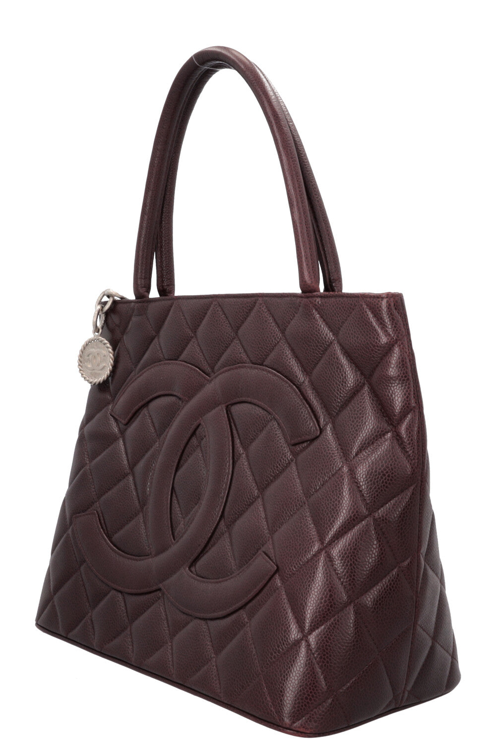 Sac cabas CHANEL Médaillon Bordeaux