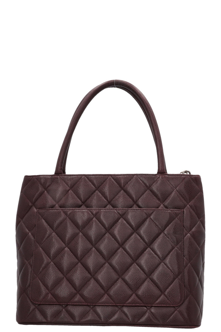 Sac cabas CHANEL Médaillon Bordeaux