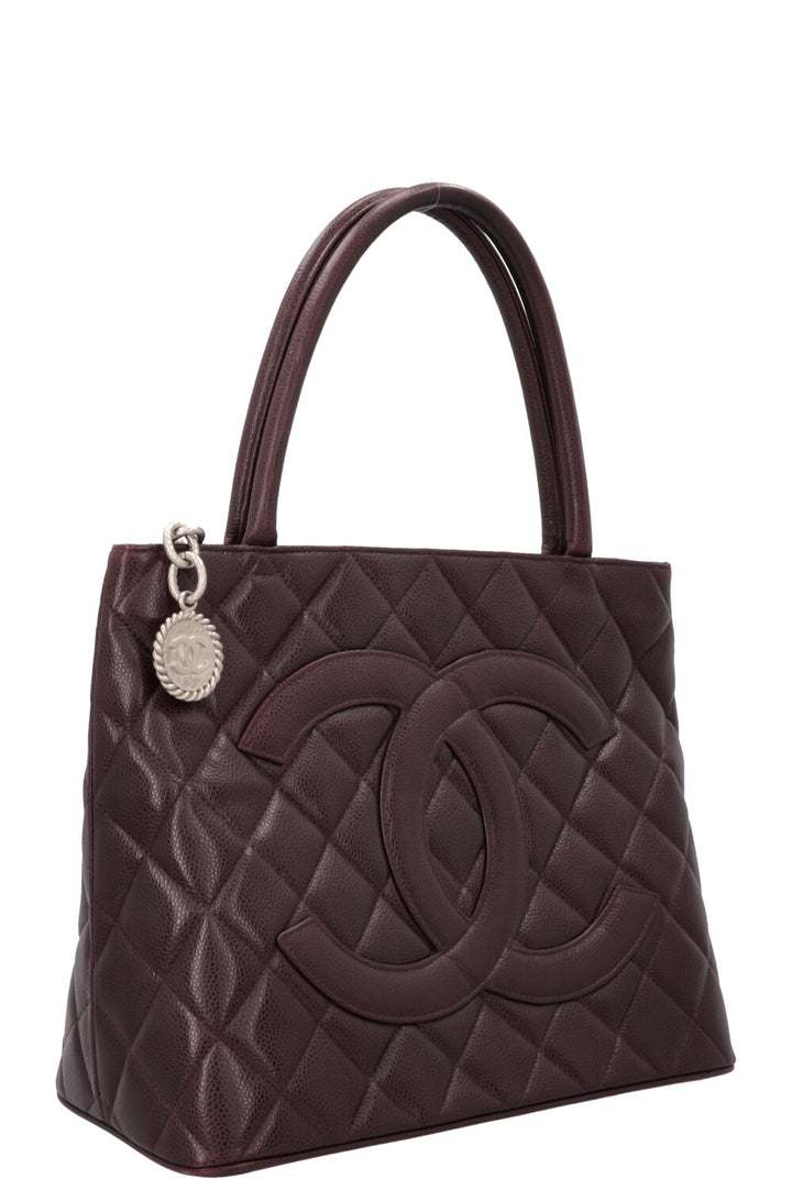 Sac cabas CHANEL Médaillon Bordeaux
