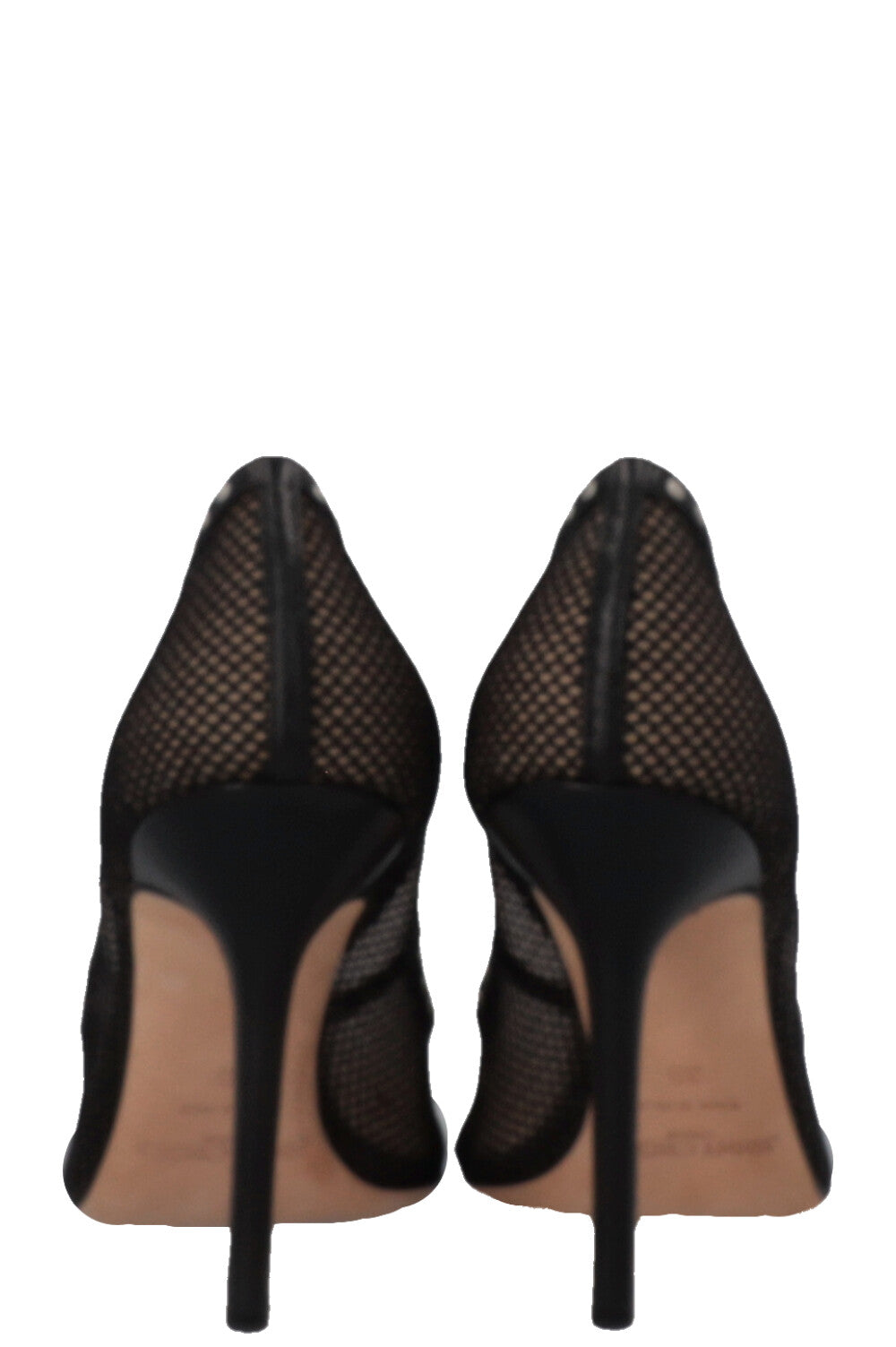 JIMMY CHOO Studded Mesh Heels Black