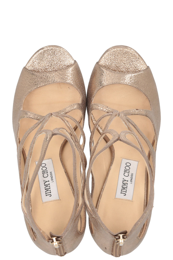 Sandales Loila en cuir doré JIMMY CHOO
