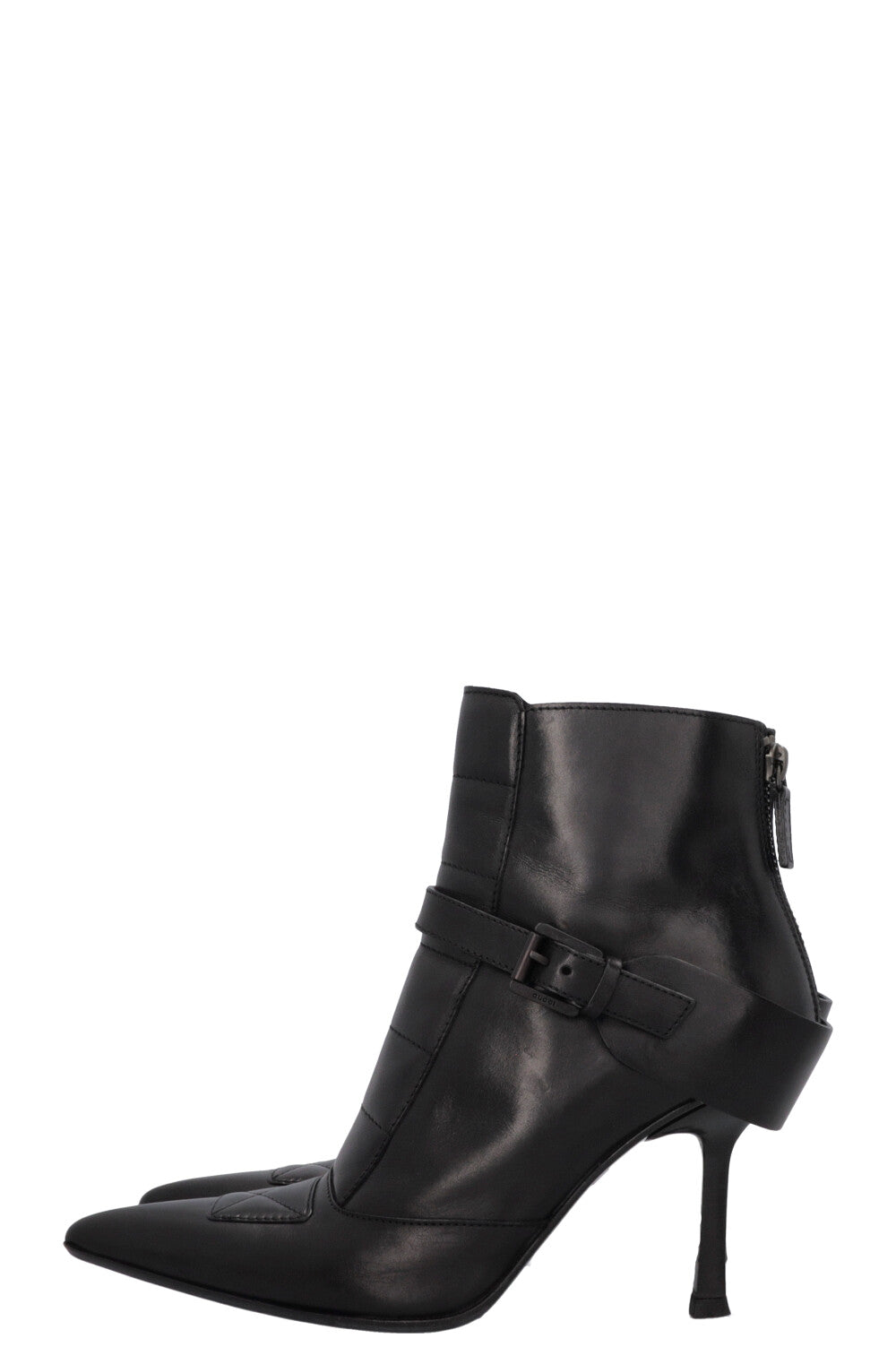 GUCCI Buckled Ankle Boots Black