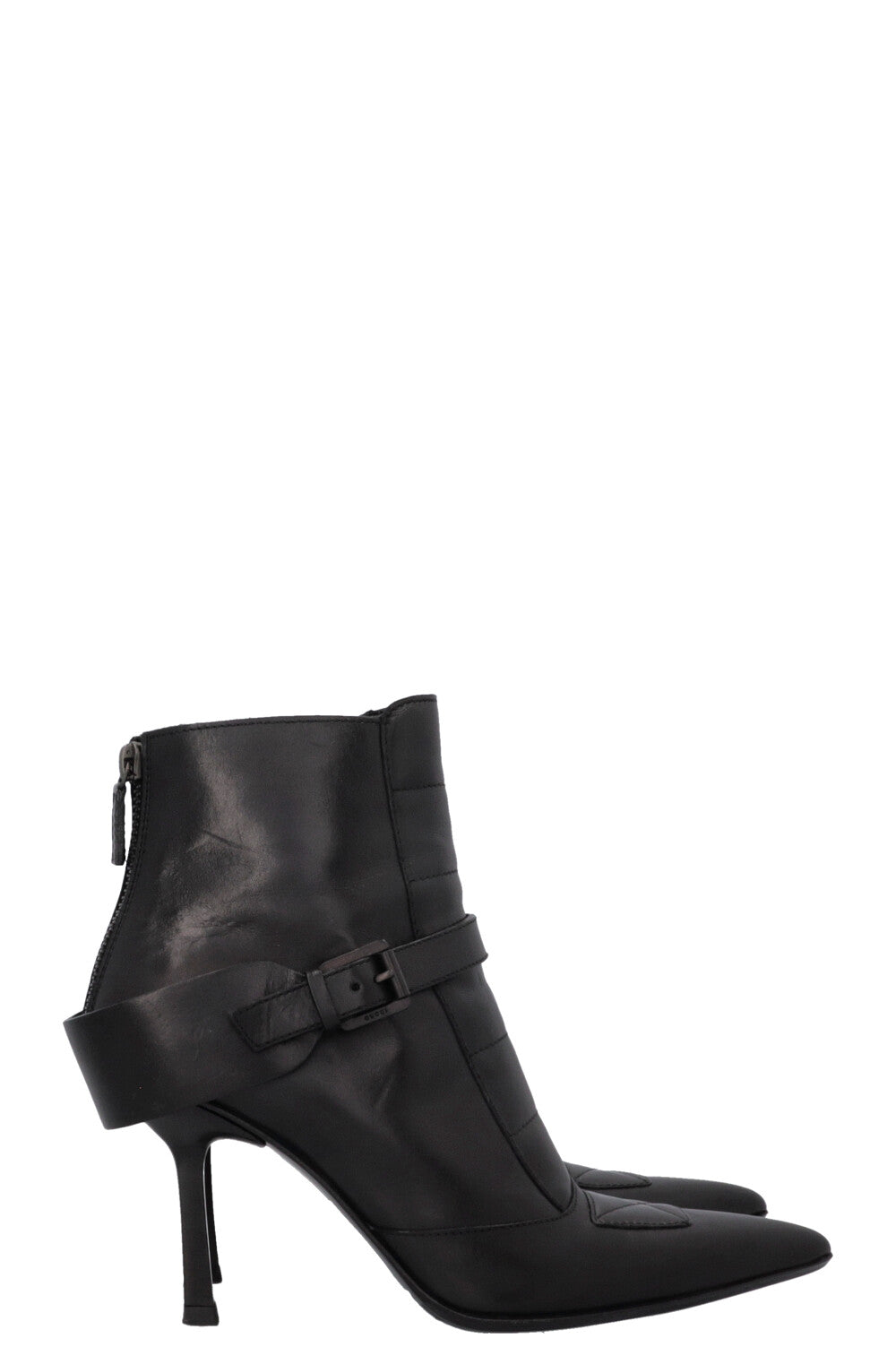 GUCCI Buckled Ankle Boots Black