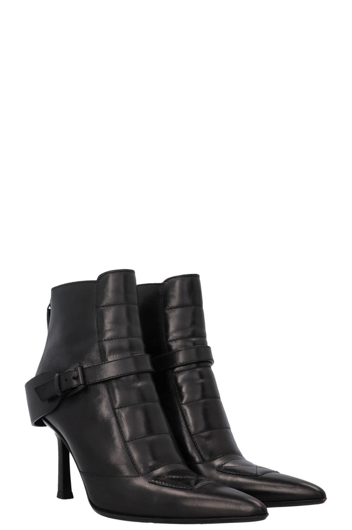 GUCCI Buckled Ankle Boots Black