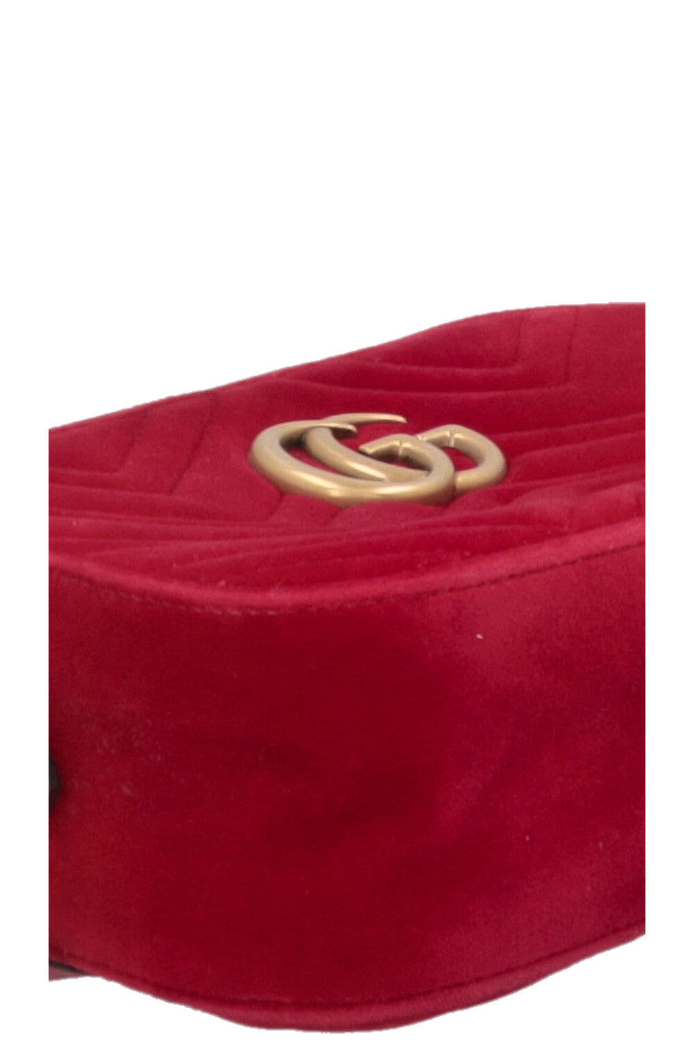 Sac photo GUCCI Marmont moyen en velours rouge