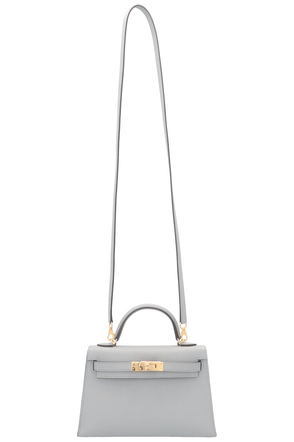 HERMÈS Mini Kelly II Epsom Blue Glacier