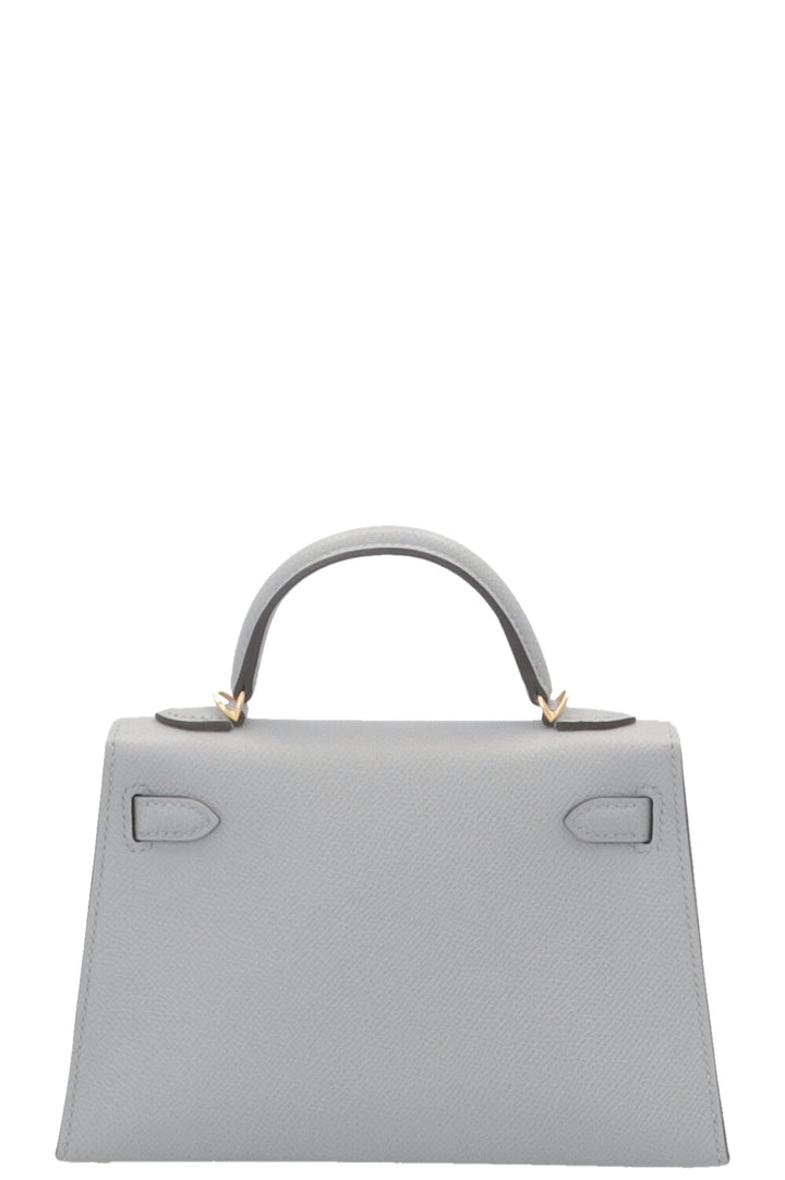 HERMÈS Mini Kelly II Epsom Blue Glacier