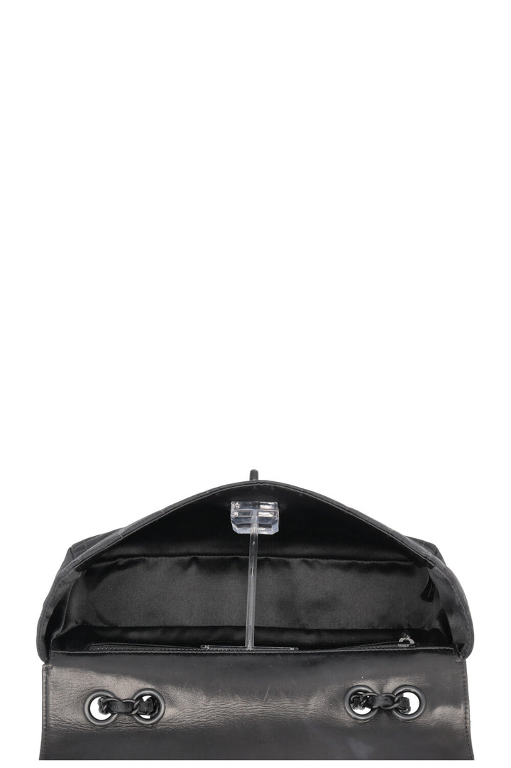 CHANEL Single Flap Bag Nylon All Black