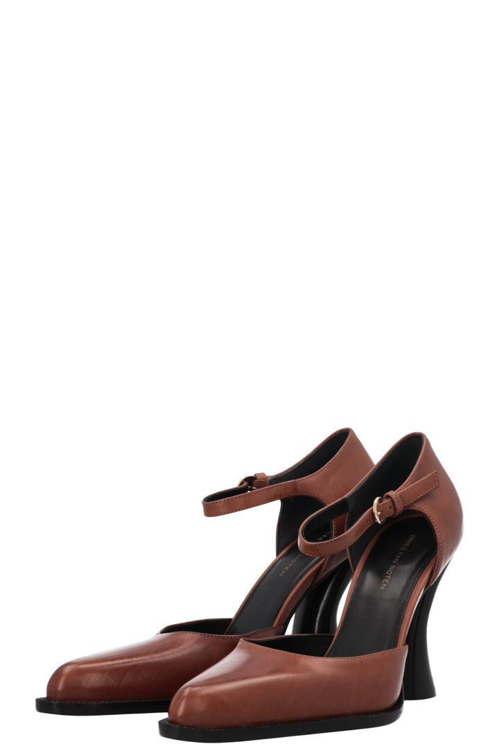 DRIES VAN NOTEN 95 Mary Jane Heels Brown