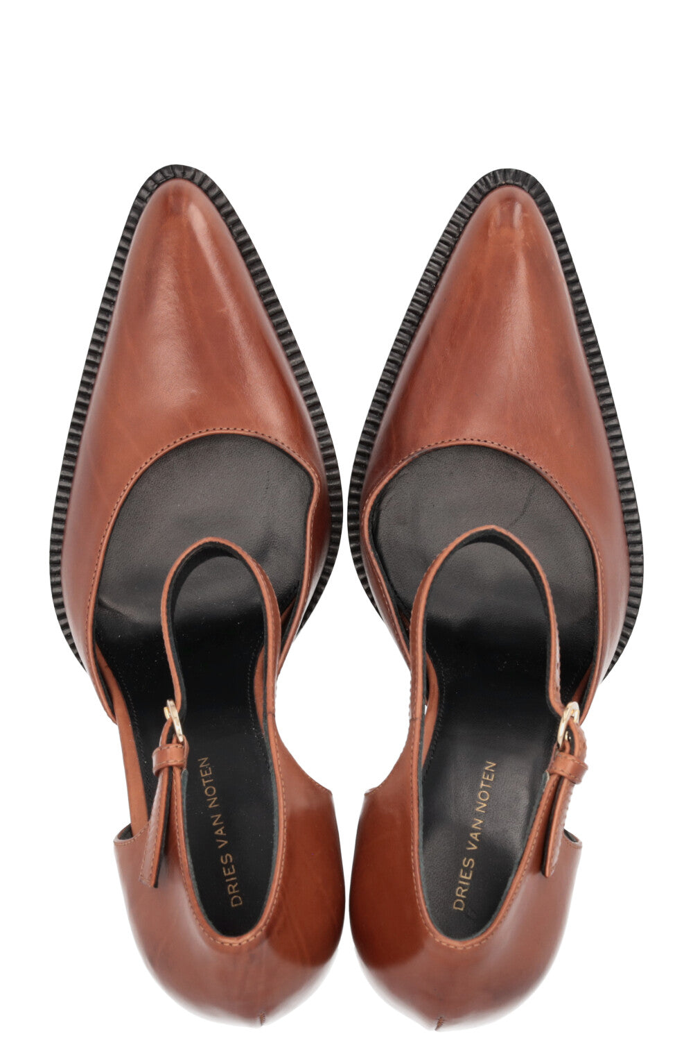 DRIES VAN NOTEN 95 Mary Jane Heels Brown