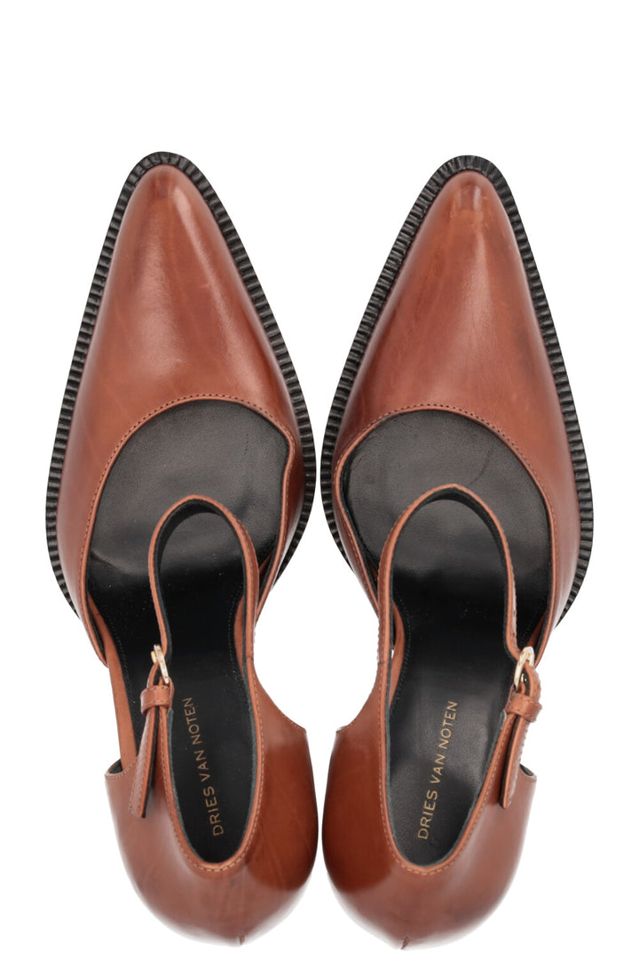 DRIES VAN NOTEN 95 Mary Jane Heels Brown