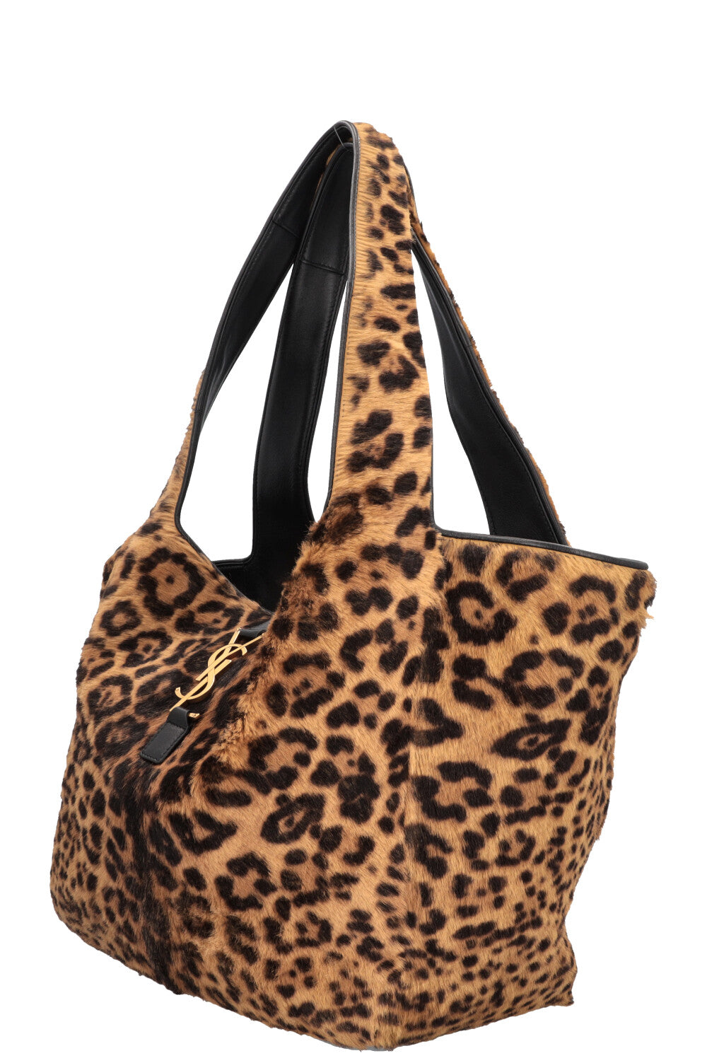 SAINT LAURENT Le 5 A 7 Bea Sac cabas en cuir de veau léopard