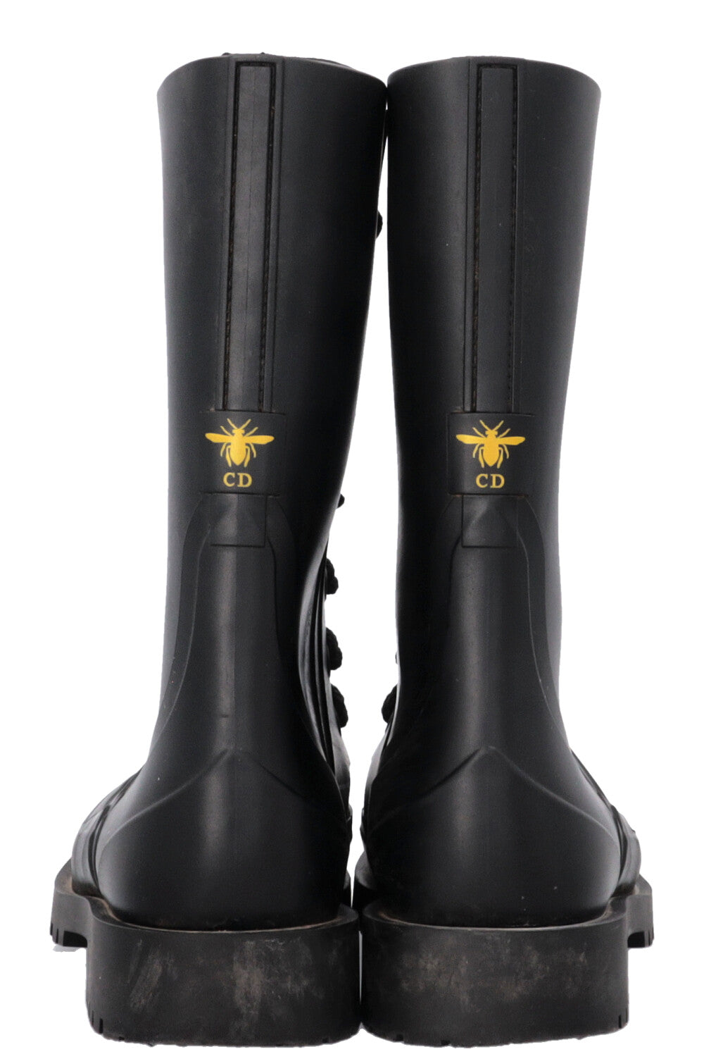 CHRISTIAN DIOR DiorCamp Combat Boots PVC Black