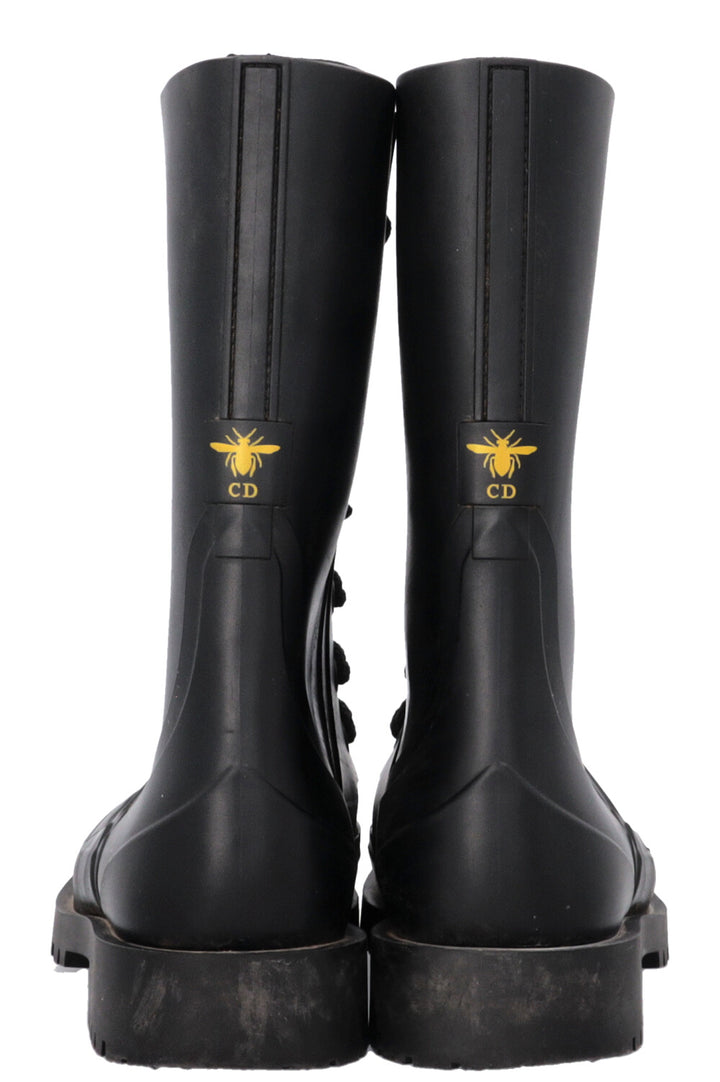 CHRISTIAN DIOR DiorCamp Combat Boots PVC Black