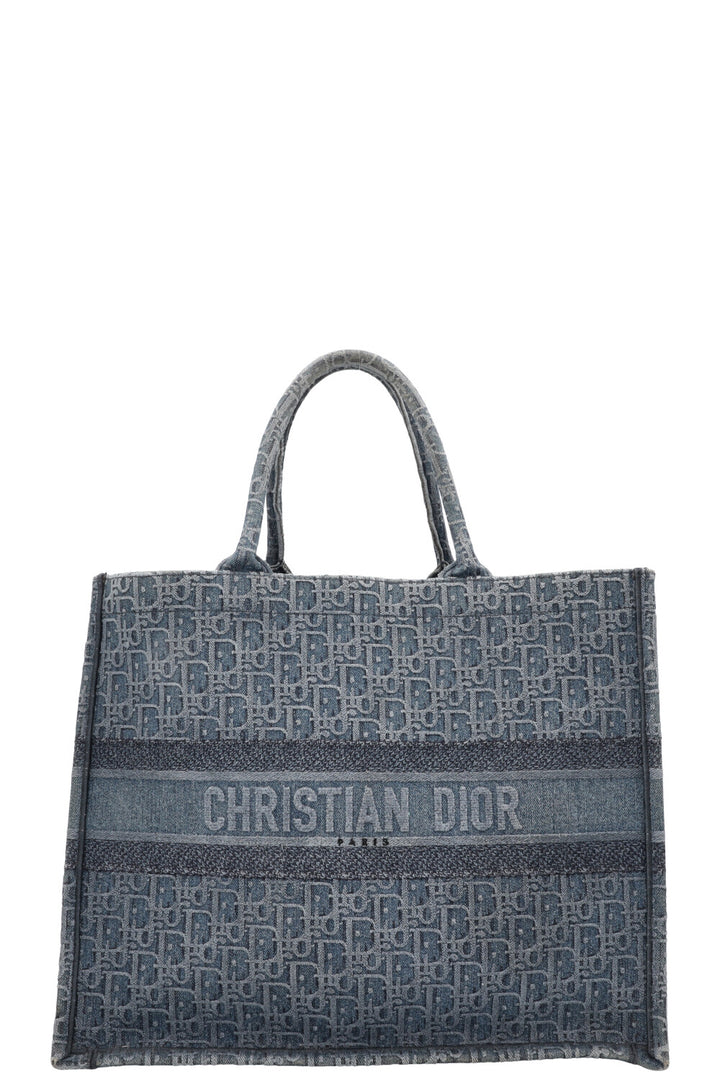 Sac cabas CHRISTIAN DIOR grand modèle en denim