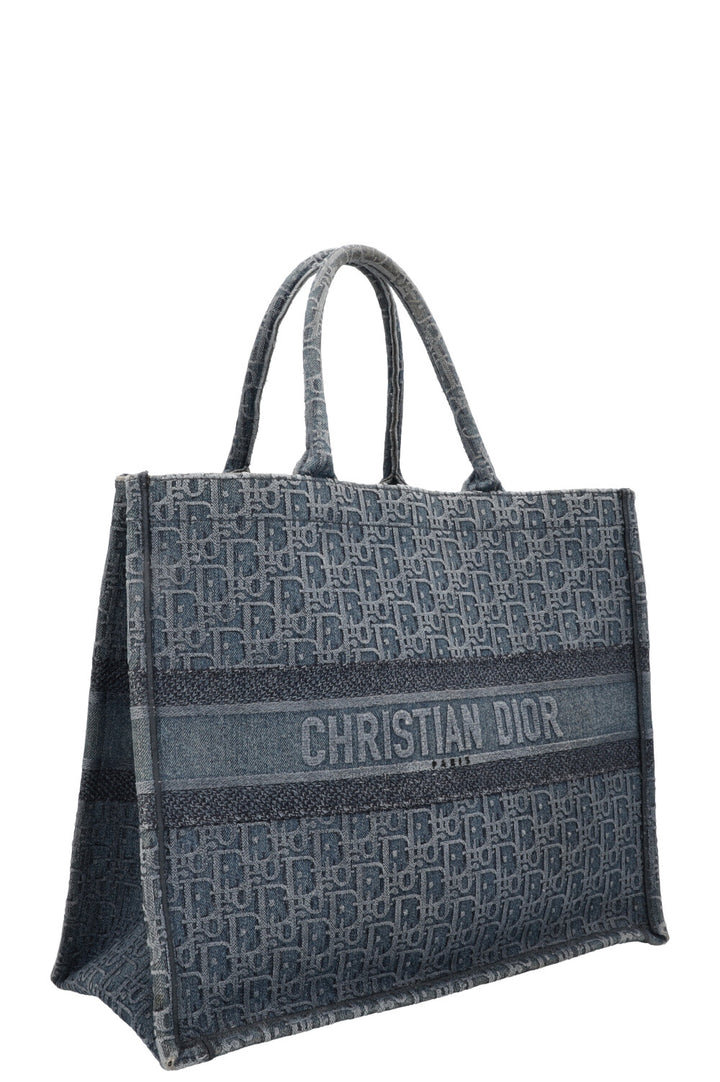 Sac cabas CHRISTIAN DIOR grand modèle en denim