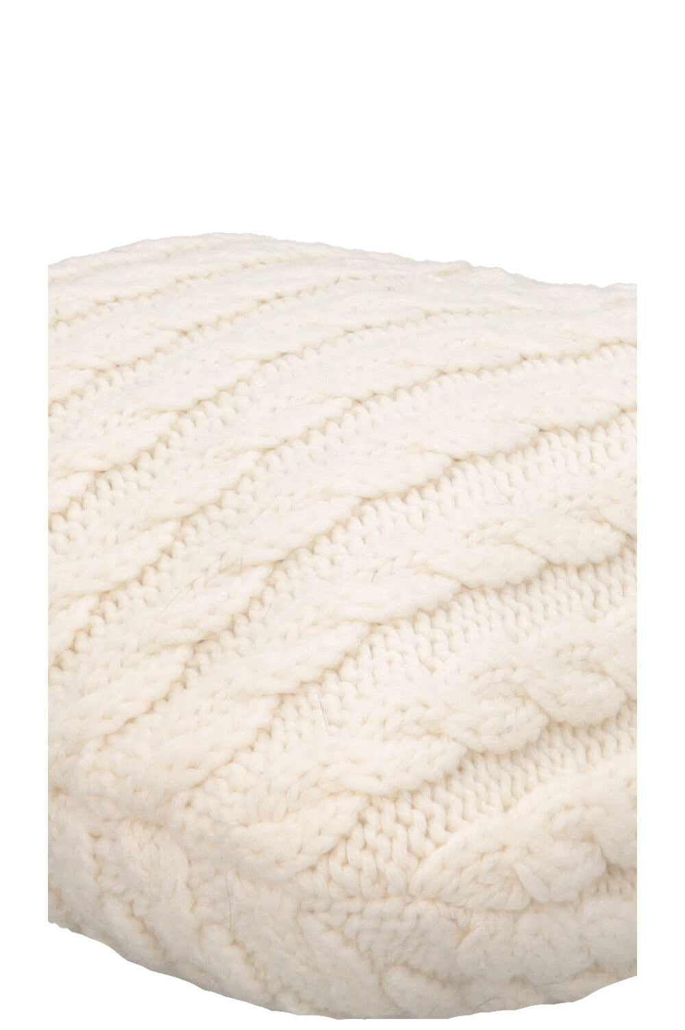 MIU MIU Cashmere Cable Knit Tote White