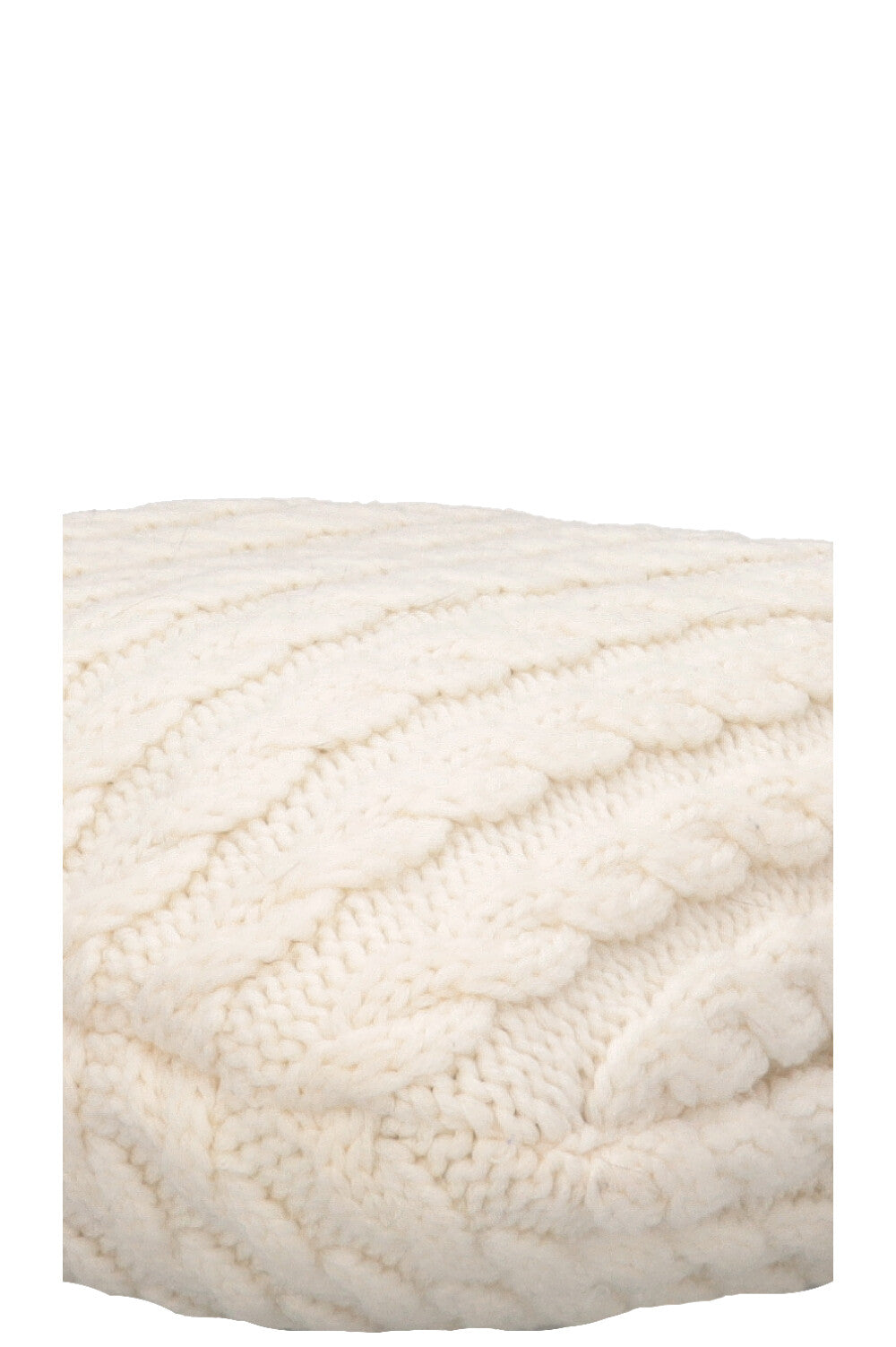 MIU MIU Cashmere Cable Knit Tote White