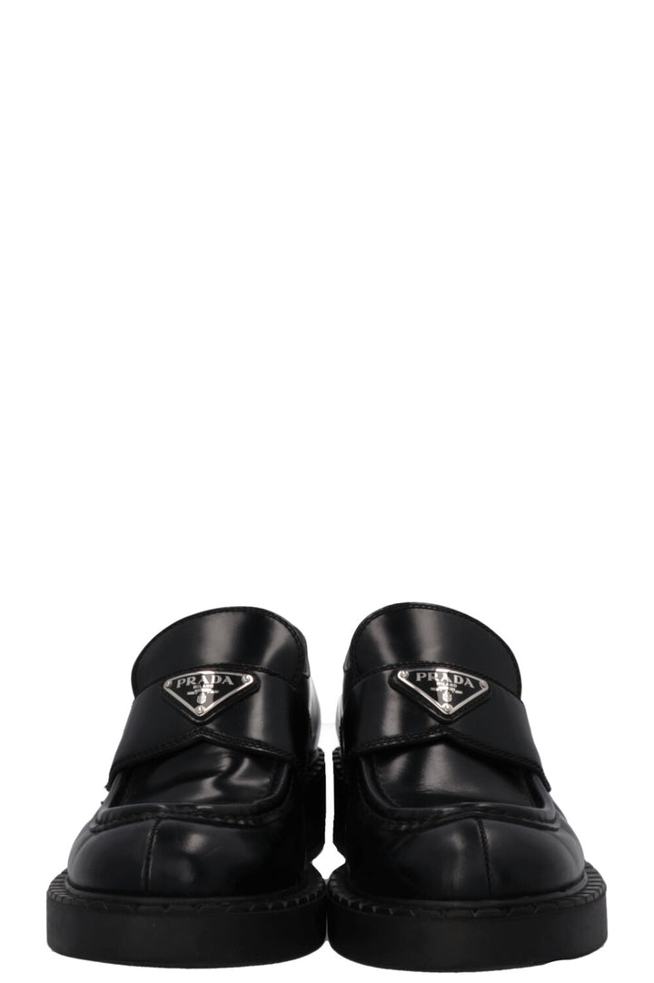 PRADA Logo Loafers Black