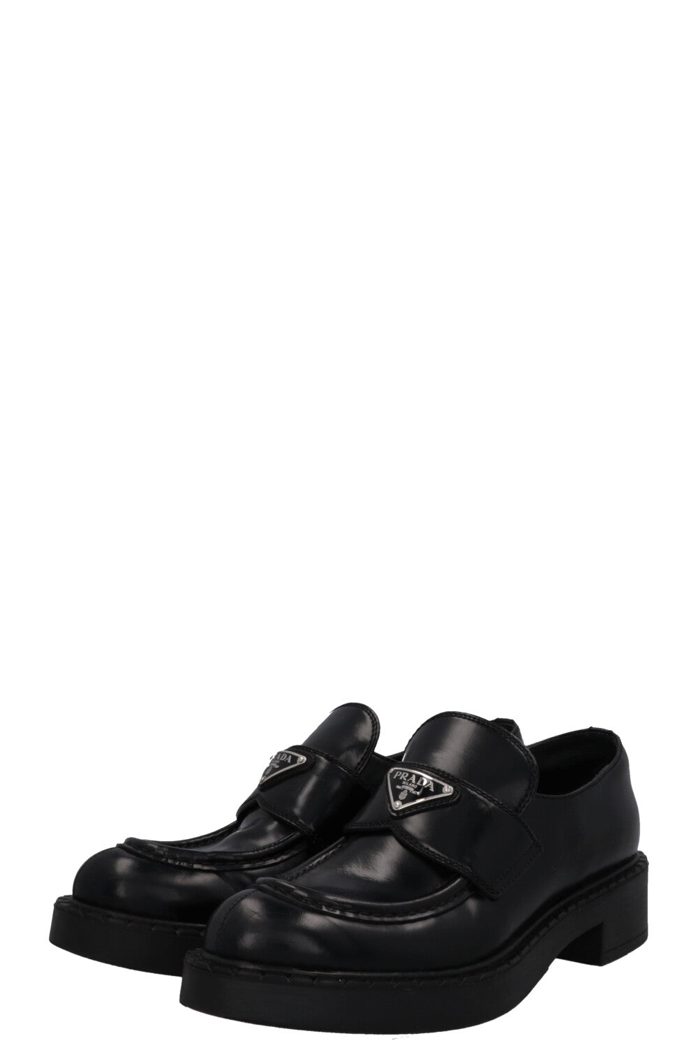 PRADA Logo Loafers Black