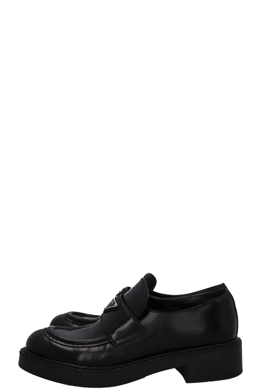 PRADA Logo Loafers Black
