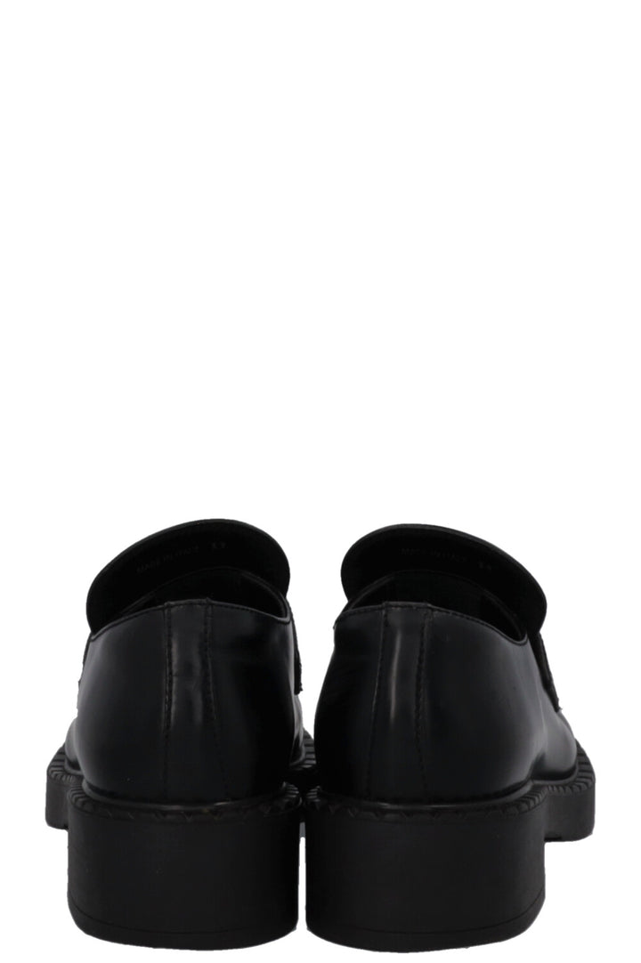 PRADA Logo Loafers Black