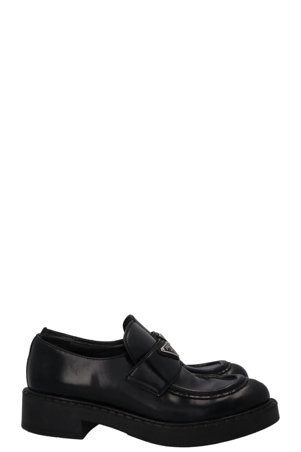 PRADA Logo Loafers Black