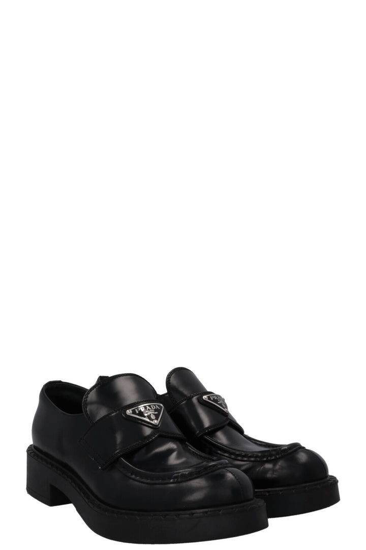 PRADA Logo Loafers Black